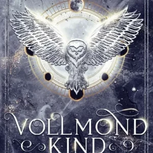 Cover der Fantasy-Roman „Vollmondkind – Vertrauen finden“ mit weißer Eule und goldenen Mondphasen
